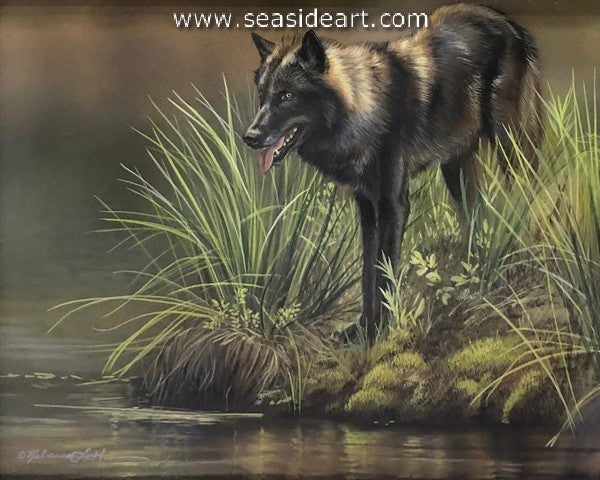 The Edge - Wolf Landscape Canvas Art Print – Chuck Black Art