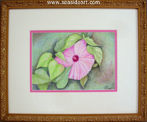 Pretty in Pink - Hibiscus by Connie Cruise - Seaside Art Gallery