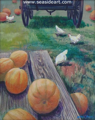 Pumpkins by Allan Jones - Seaside Art Gallery