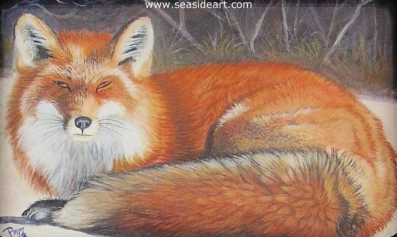 Red Sunbather by Pamela Brown Broockman - Seaside Art Gallery