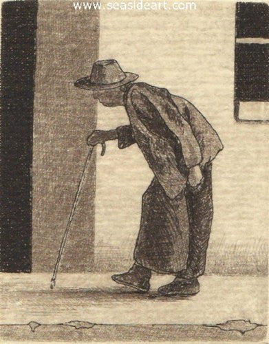 Shuffling by David Hunter - Seaside Art Gallery