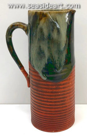 19/20th C Pitcher with Man in Green