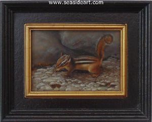Curious Visitor-Chipmunk I by Rebecca Latham - Seaside Art Gallery