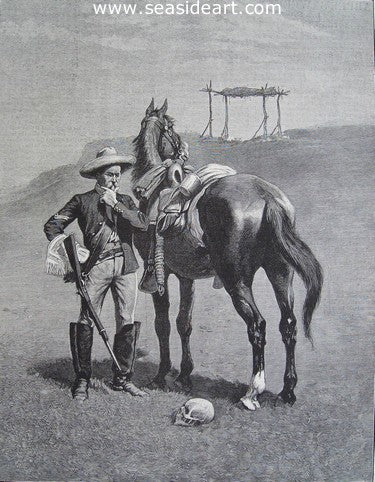 The Frontier Trooper’s Thanatopsis by Frederic Sackrider Remington - Seaside Art Gallery