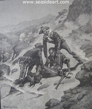 Soldiering in the South West - The Rescue of Corporal Scott by Frederic Sackrider Remington - Seaside Art Gallery