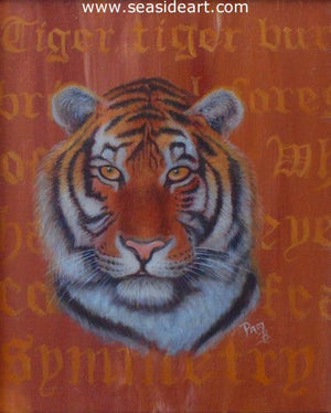 Tiger Burning Bright by Pamela Brown Broockman - Seaside Art Gallery