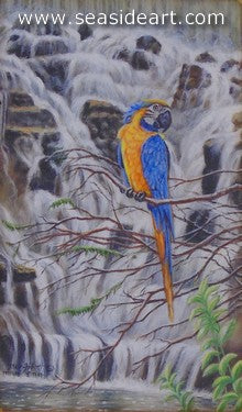 Tumbling Waterfall by Beverly Abbott - Seaside Art Gallery