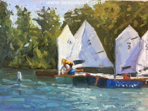 Tying Up by Suzanne Morris - Seaside Art Gallery