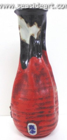 19th/20th C Japanese Sumida Gawa-Vase with Old Man & Snail