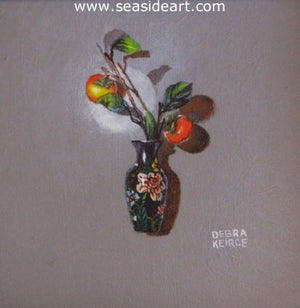 Vase With Fruit by Debra Keirce - Seaside Art Gallery