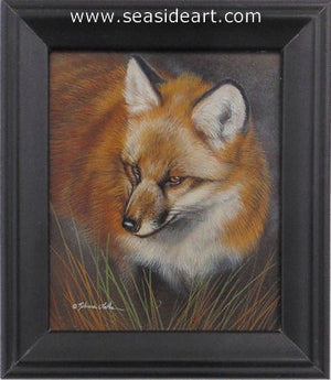 Watching-Red Fox by Rebecca Latham - Seaside Art Gallery