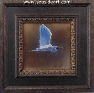Wings of Light III – Great Egret by Rebecca Latham - Seaside Art Gallery
