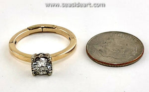 Diamond Engagement Ring 14K Two-tone Gold